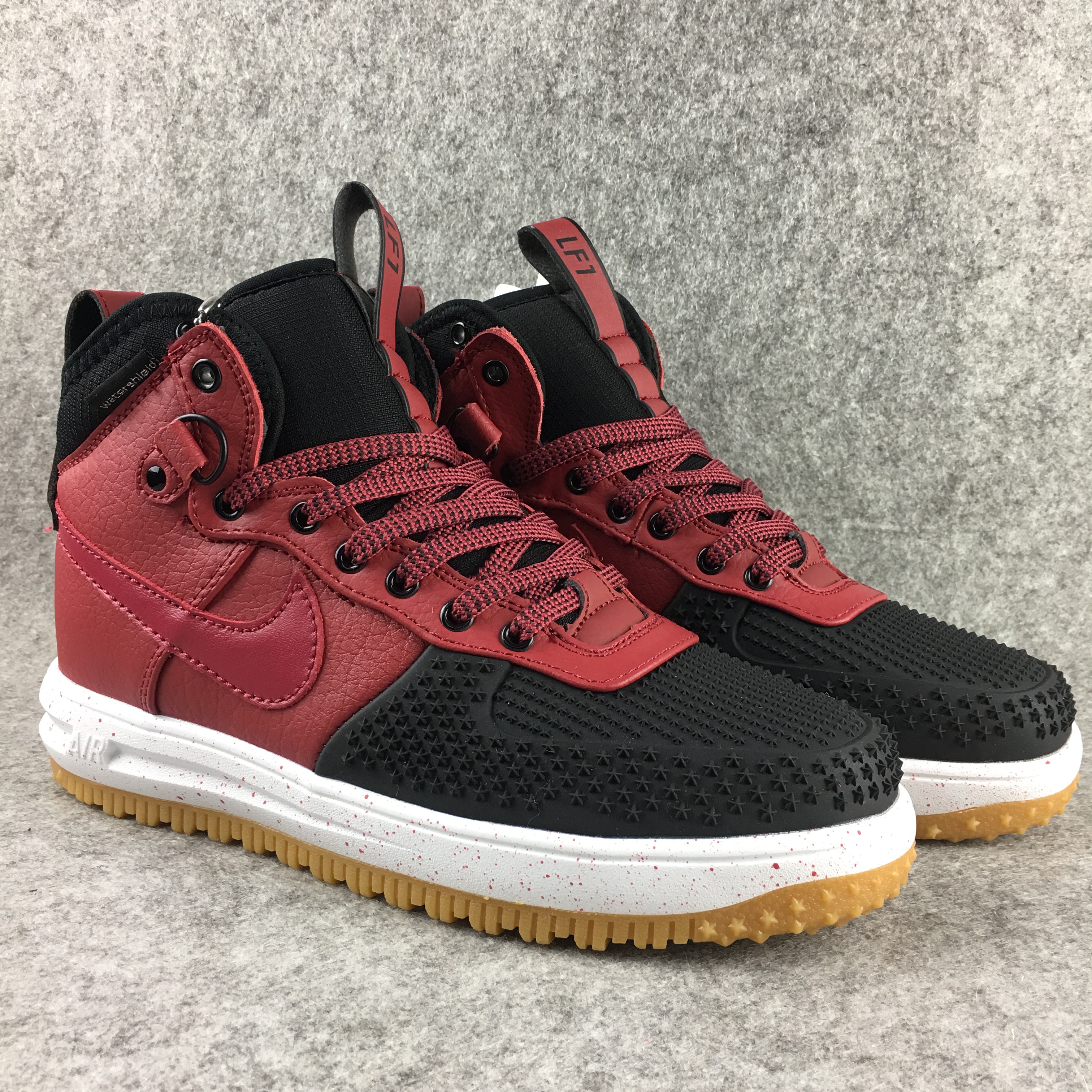 New Nike Lunar Force 1 High Wine Red Black